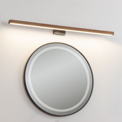 Brilagi - Kylpyhuoneen LED-peilivalo WOODY MIRROR LED/15W/230V 90 cm IP44 tammi kirsikka/musta