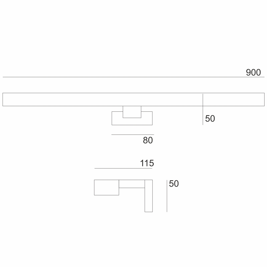 Brilagi - Kylpyhuoneen LED-peilivalo WOODY MIRROR LED/15W/230V 90 cm IP44 tammi saksanpähkinä/valkoinen