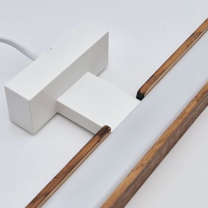 Brilagi - Kylpyhuoneen LED-peilivalo WOODY MIRROR LED/15W/230V 90 cm IP44 tammi kirsikka/valkoinen