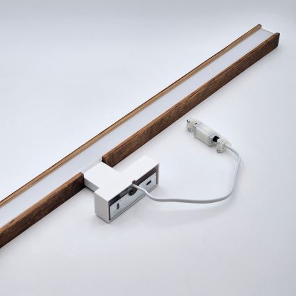 Brilagi - Kylpyhuoneen LED-peilivalo WOODY MIRROR LED/15W/230V 90 cm IP44 tammi kirsikka/valkoinen