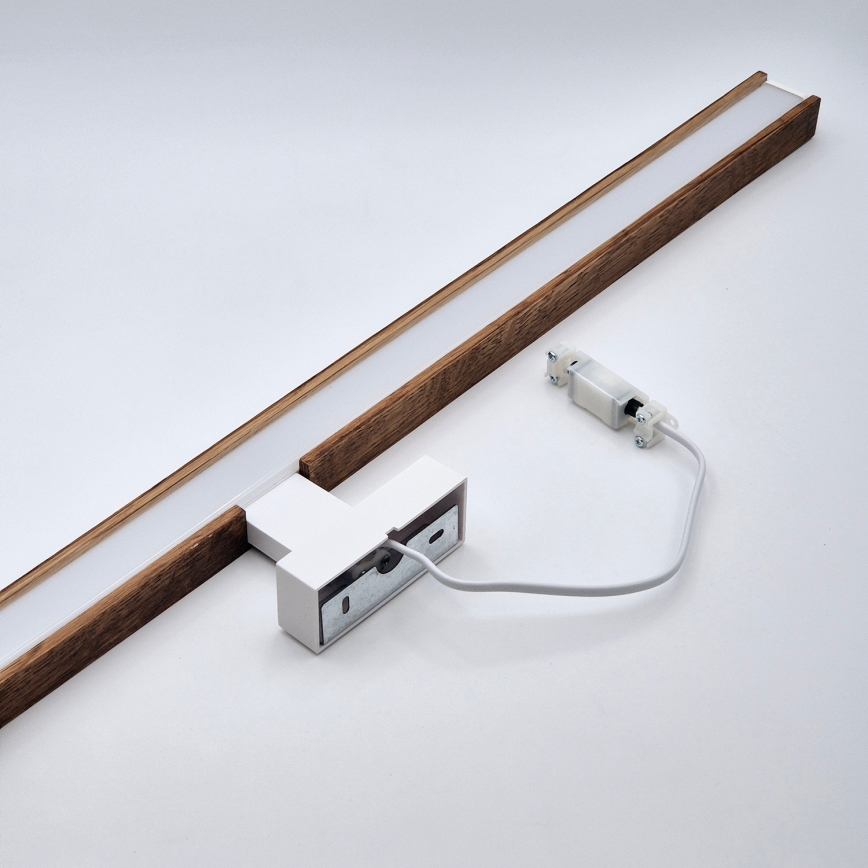 Brilagi - Kylpyhuoneen LED-peilivalo WOODY MIRROR LED/15W/230V 90 cm IP44 tammi kirsikka/valkoinen