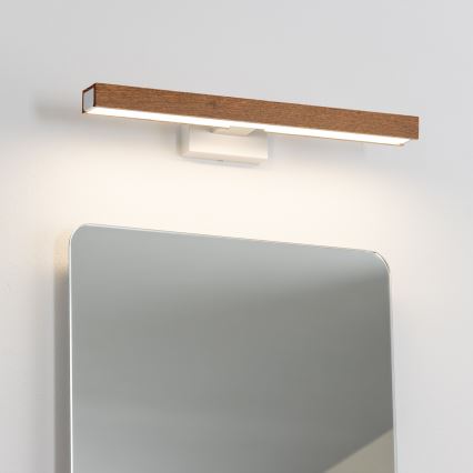 Brilagi - Kylpyhuoneen LED-peilivalo WOODY MIRROR LED/8W/230V 40 cm IP44 tammi kirsikka/valkoinen