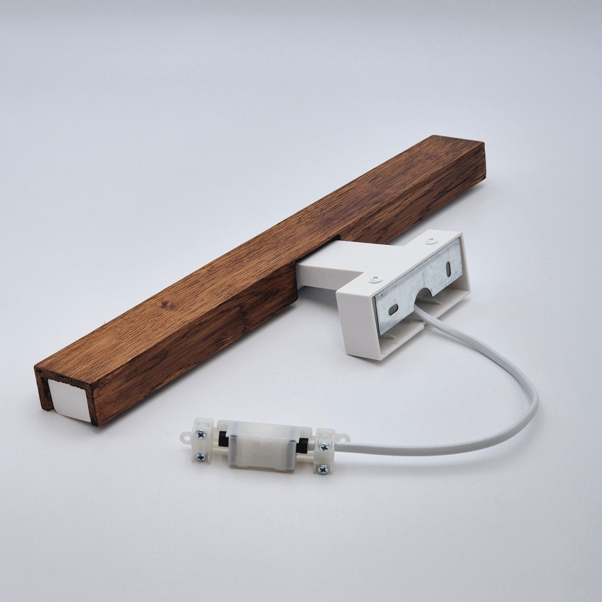 Brilagi - Kylpyhuoneen LED-peilivalo WOODY MIRROR LED/8W/230V 40 cm IP44 tammi kirsikka/valkoinen