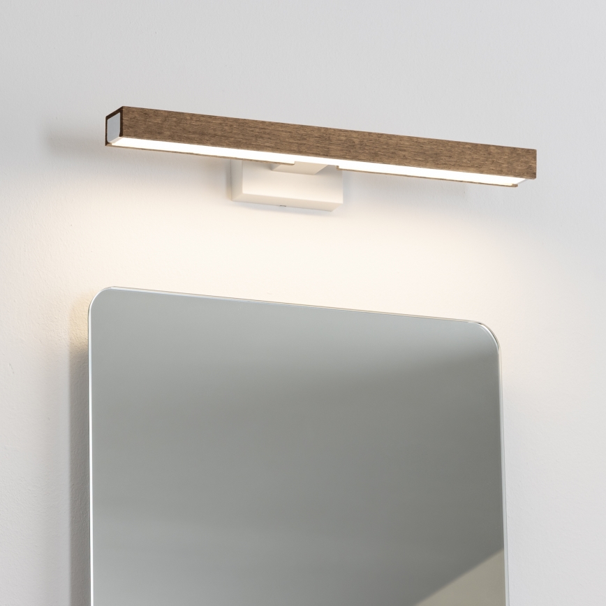 Brilagi - Kylpyhuoneen LED-peilivalo WOODY MIRROR LED/8W/230V 40 cm IP44 tammi saksanpähkinä/valkoinen