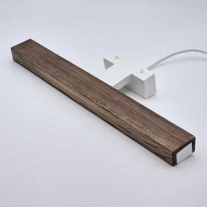 Brilagi - Kylpyhuoneen LED-peilivalo WOODY MIRROR LED/8W/230V 40 cm IP44 tammi saksanpähkinä/valkoinen