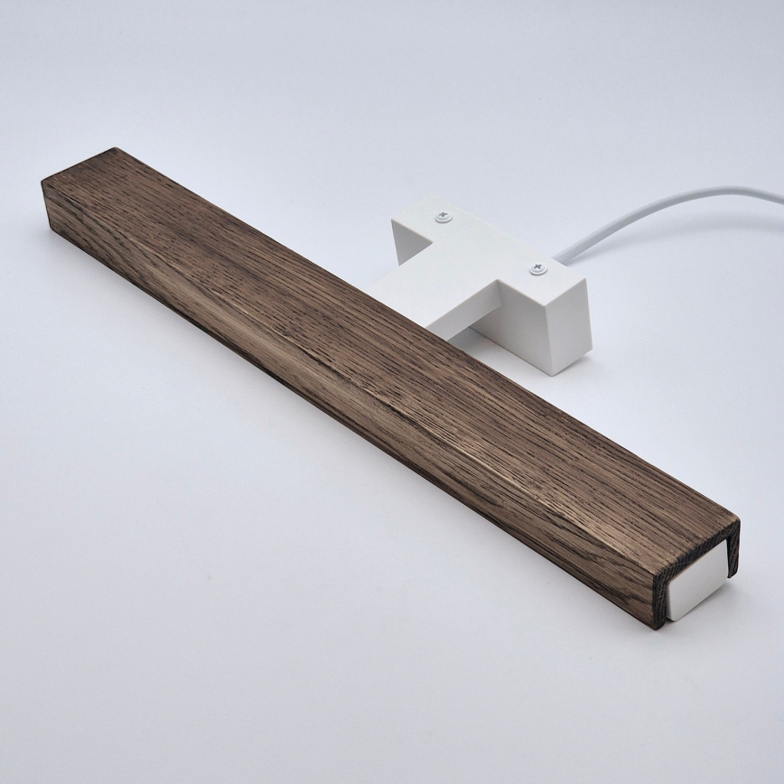 Brilagi - Kylpyhuoneen LED-peilivalo WOODY MIRROR LED/8W/230V 40 cm IP44 tammi saksanpähkinä/valkoinen