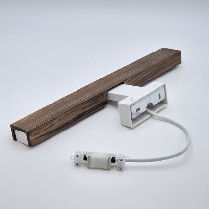 Brilagi - Kylpyhuoneen LED-peilivalo WOODY MIRROR LED/8W/230V 40 cm IP44 tammi saksanpähkinä/valkoinen