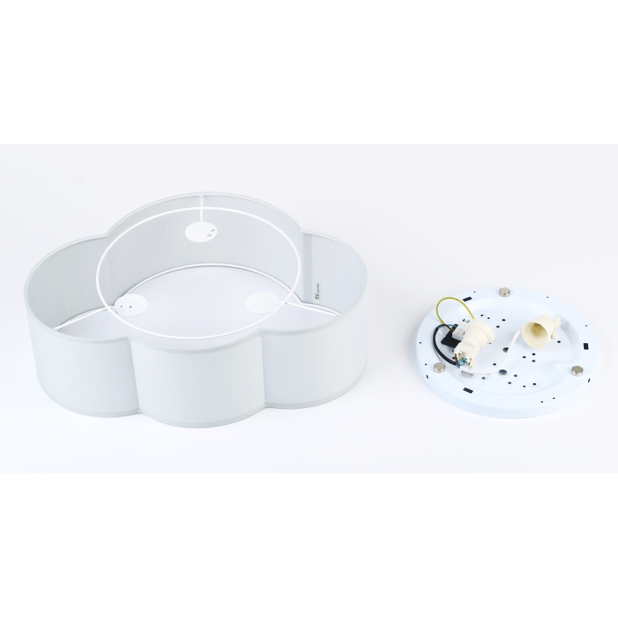 Brilagi - Lasten kattovalaisin NIMBUS MINI 2xE27/15W/230V 31x43 cm harmaa