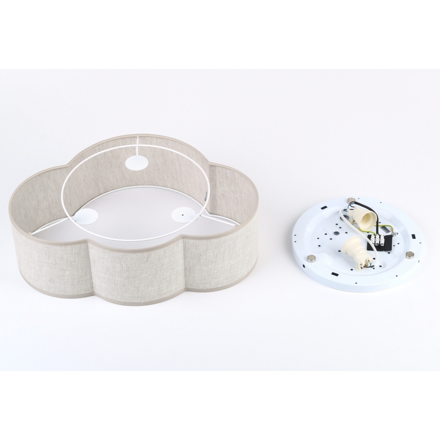 Brilagi - Lasten kattovalaisin NIMBUS MINI LINEN 2xE27/15W/230V 31x43 cm beige