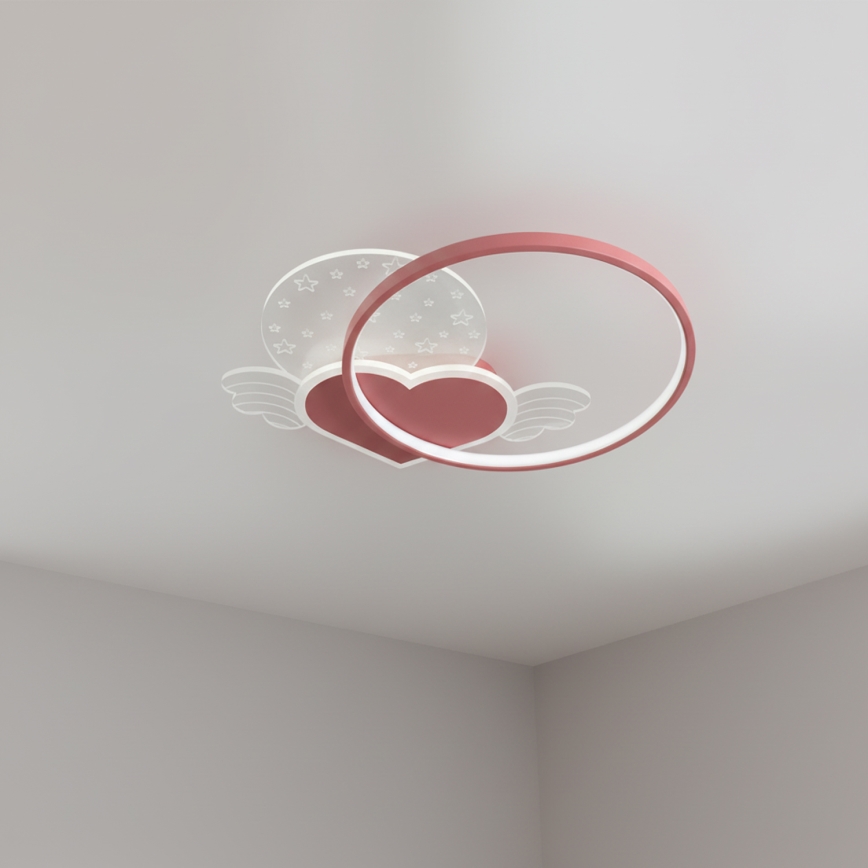 Brilagi - Lasten LED-kattovalaisin LOVE LED/48W/230V 3000/4500/6000K vaaleanpunainen