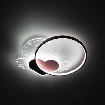 Brilagi - Lasten LED-kattovalaisin LOVE LED/48W/230V 3000/4500/6000K vaaleanpunainen