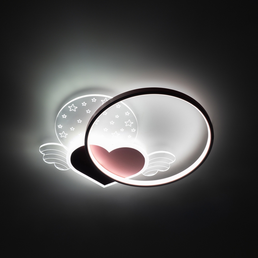 Brilagi - Lasten LED-kattovalaisin LOVE LED/48W/230V 3000/4500/6000K vaaleanpunainen