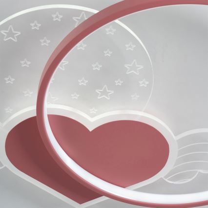 Brilagi - Lasten LED-kattovalaisin LOVE LED/48W/230V 3000/4500/6000K vaaleanpunainen