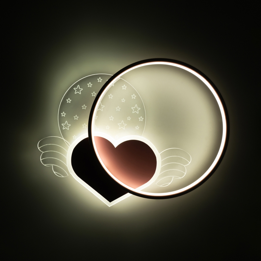 Brilagi - Lasten LED-kattovalaisin LOVE LED/48W/230V 3000/4500/6000K vaaleanpunainen