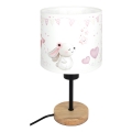 Brilagi - Lasten pöytälamppu BOBO WOOD 1xE27/25W/230V tammi/musta/kerma/pupukuosi