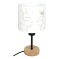 Brilagi - Lasten pöytälamppu BOBO WOOD 1xE27/25W/230V tammi/musta/valkoinen/pupukuosi