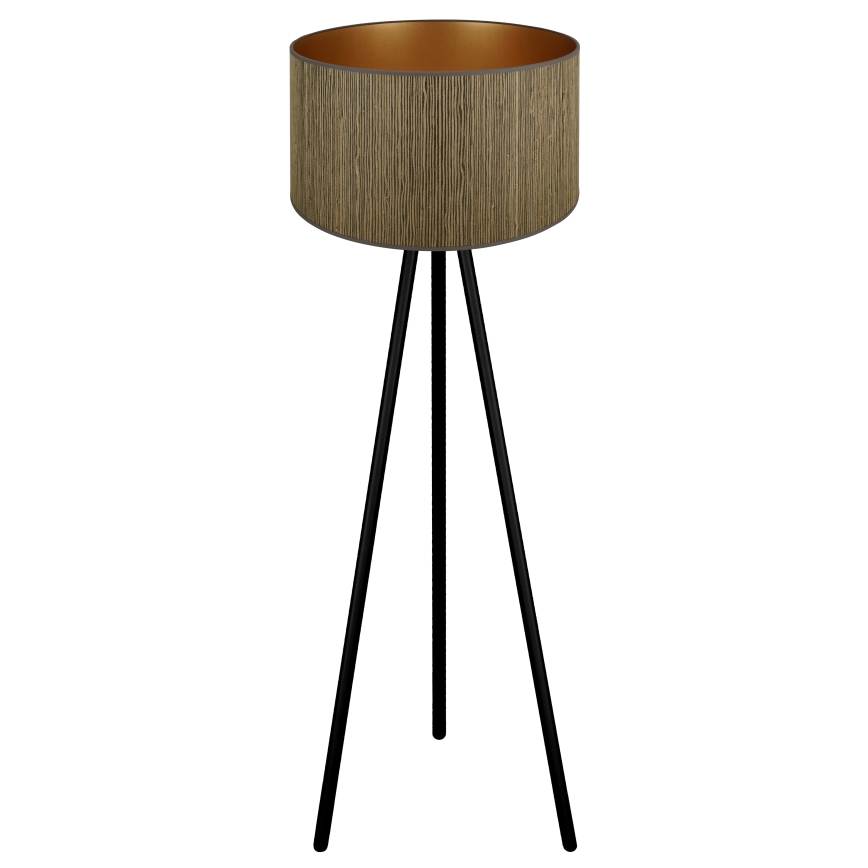 Brilagi - Lattialamppu BOSTON ROLLER 1xE27/15W/230V olki ruskea/kulta