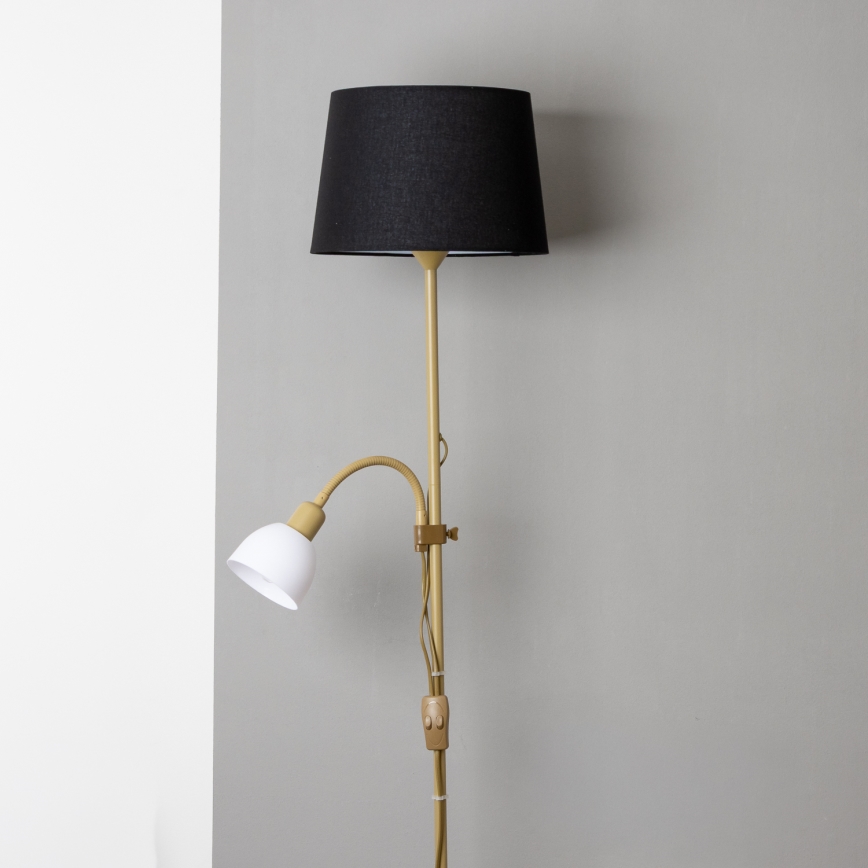 Brilagi - Lattiavalaisin CERIA 1xE27/100W/230V + 1xE14/25W kulta/musta