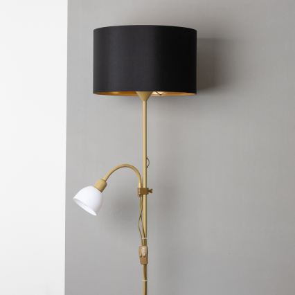 Brilagi - Lattiavalaisin CERIA 1xE27/100W/230V + 1xE14/25W kultainen/musta