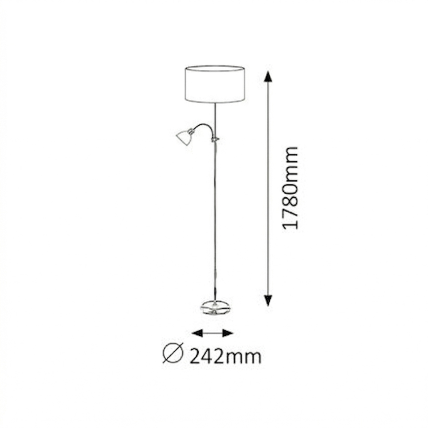 Brilagi - Lattiavalaisin CERIA 1xE27/100W/230V + 1xE14/25W kultainen/vihreä