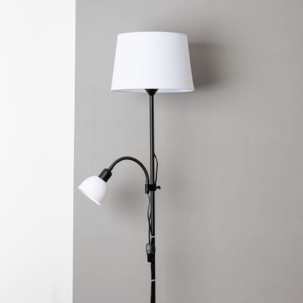 Brilagi - Lattiavalaisin CERIA 1xE27/100W/230V + 1xE14/25W musta/valkoinen