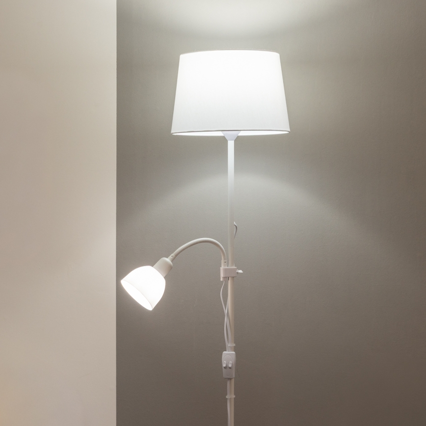 Brilagi - Lattiavalaisin CERIA 1xE27/100W/230V + 1xE14/25W valkoinen