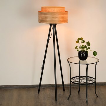 Brilagi - Lattiavalaisin MONTANA BOHO 1xE27/15W/230V ruskea/musta