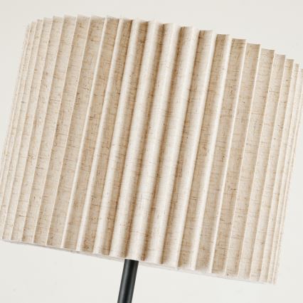 Brilagi - Lattiavalaisin NORDIC WAVE 1xE27/15W/230V pellava/musta