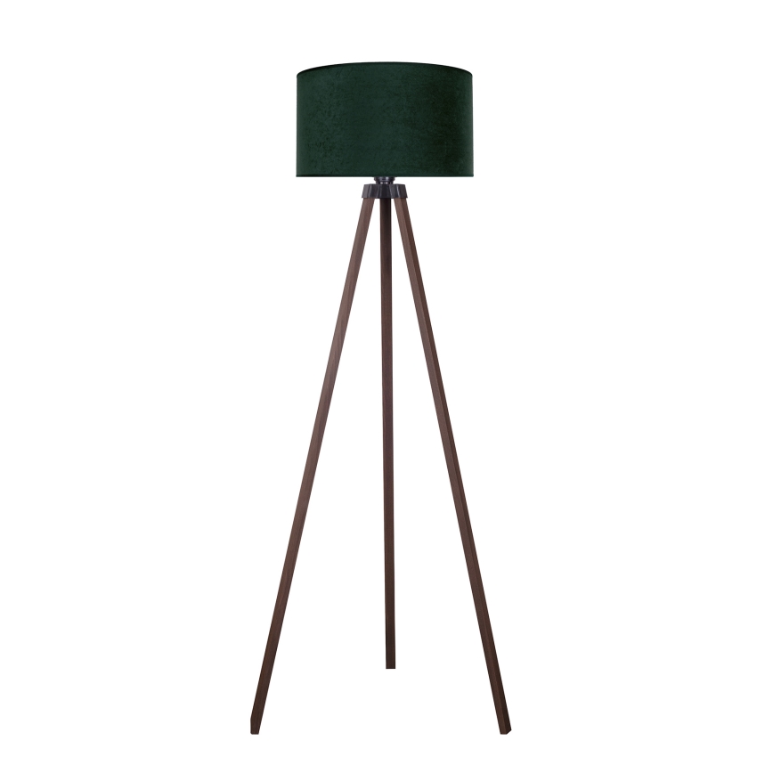 Brilagi - Lattiavalaisin VELVET 1xE27/60W/230V ruskea/vihreä