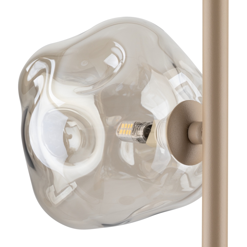 Brilagi - Lattiavalaisin VULCANO 3xG9/8W/230V beige/savunbeige