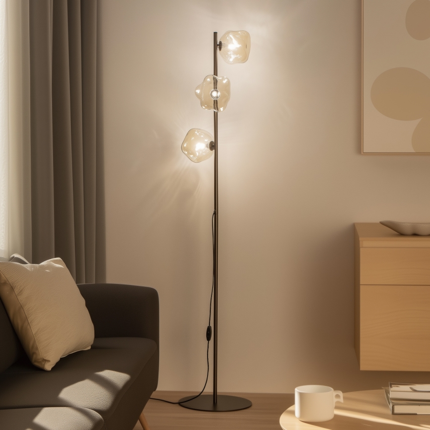 BRILAGI - Lattiavalaisin VULCANO 3xG9/8W/230V pronssi/savunbeige