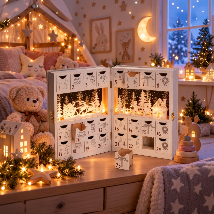 BRILAGI - LED-adventtikalenteri LED/2xAA