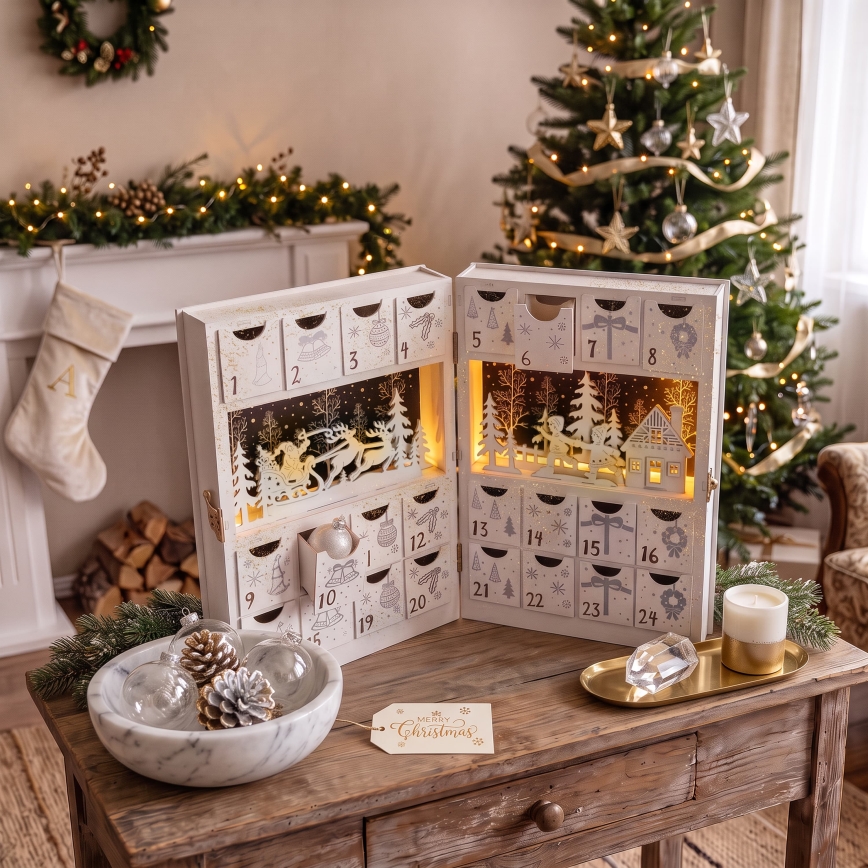 BRILAGI - LED-adventtikalenteri LED/2xAA