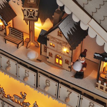 Brilagi - LED-adventtikalenteri LED/2xAA mänty