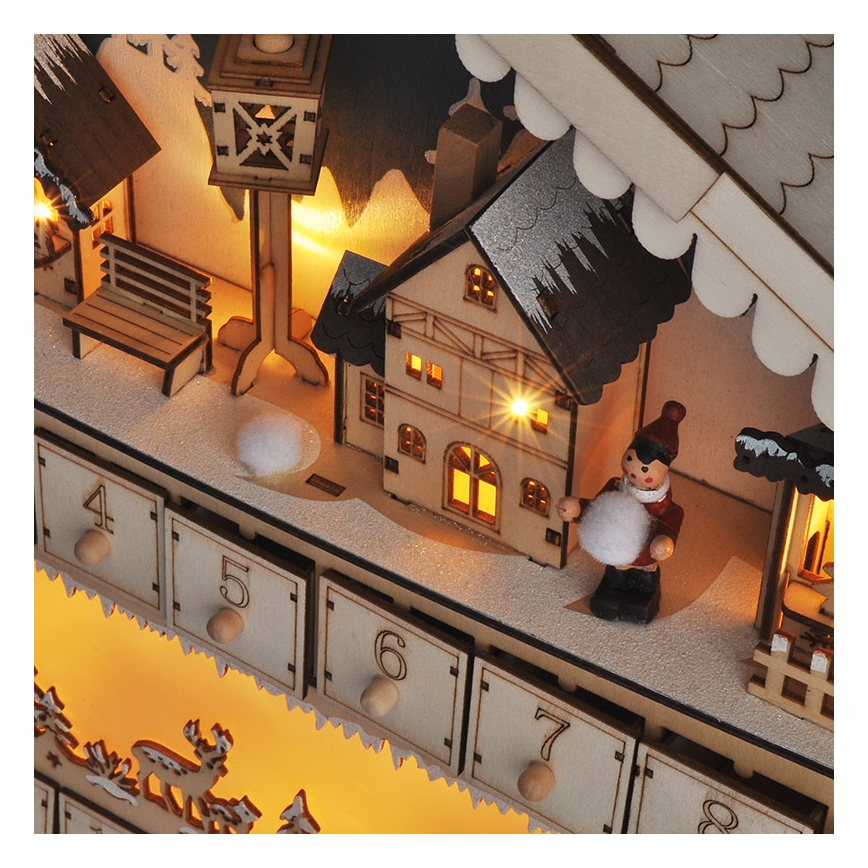 Brilagi - LED-adventtikalenteri LED/2xAA mänty