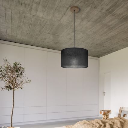 Brilagi - LED Ripustettava kattovalaisin ANTHONY 1xE27/60W/230V tammi-pähkinä/musta