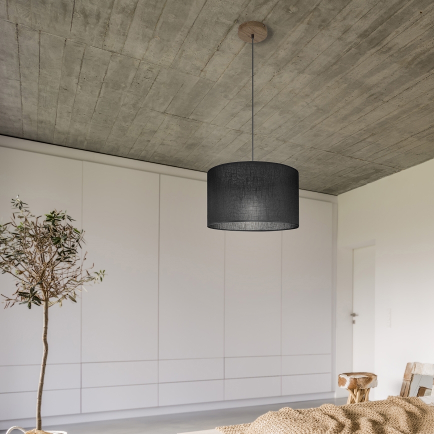 Brilagi - LED Ripustettava kattovalaisin ANTHONY 1xE27/60W/230V tammi-pähkinä/musta