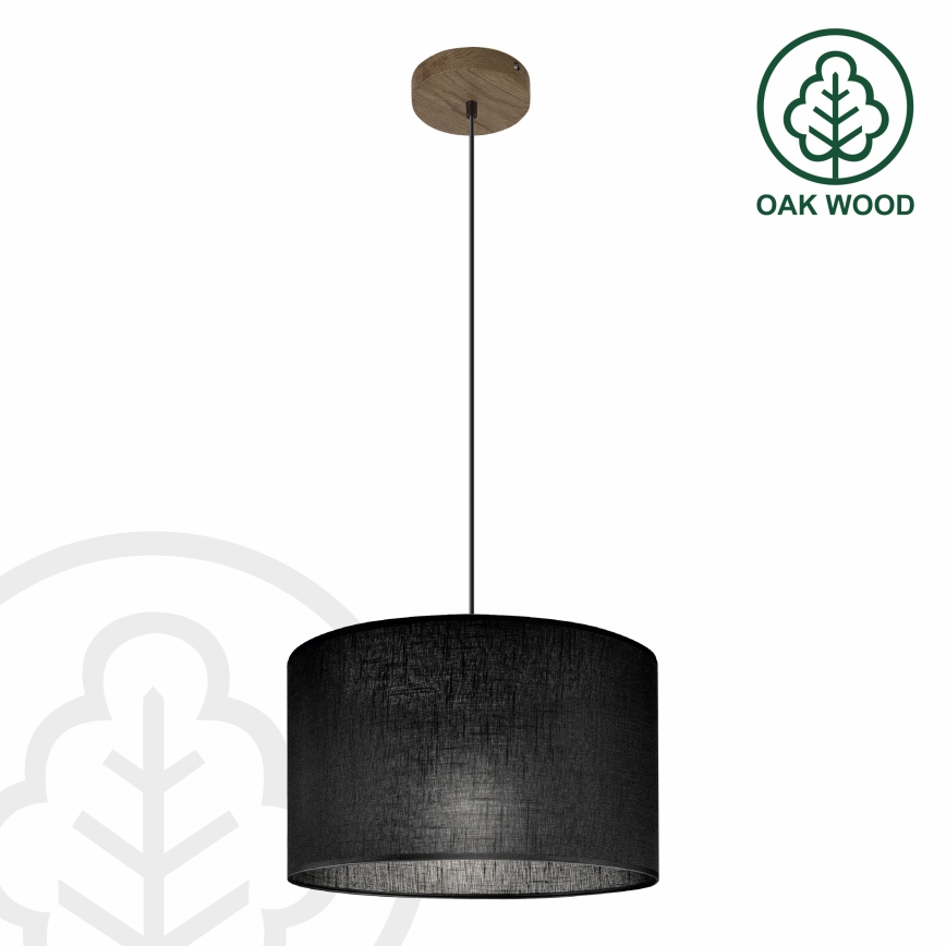 Brilagi - LED Ripustettava kattovalaisin ANTHONY 1xE27/60W/230V tammi-pähkinä/musta