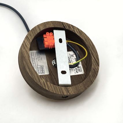 Brilagi - LED Ripustettava kattovalaisin ANTHONY 1xE27/60W/230V tammi-pähkinä/musta