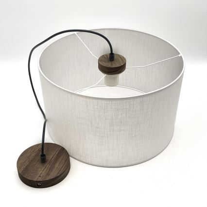 Brilagi - LED Ripustettava kattovalaisin ANTHONY 1xE27/60W/230V tammi-pähkinä/valkoinen