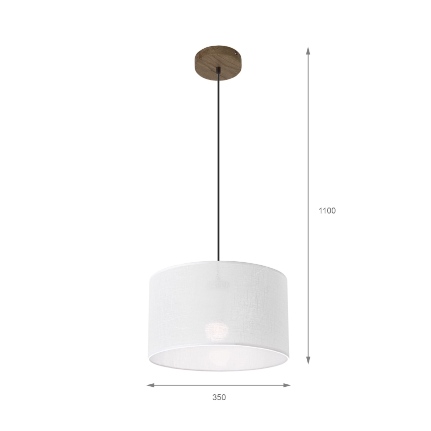 Brilagi - LED Ripustettava kattovalaisin ANTHONY 1xE27/60W/230V tammi-pähkinä/valkoinen