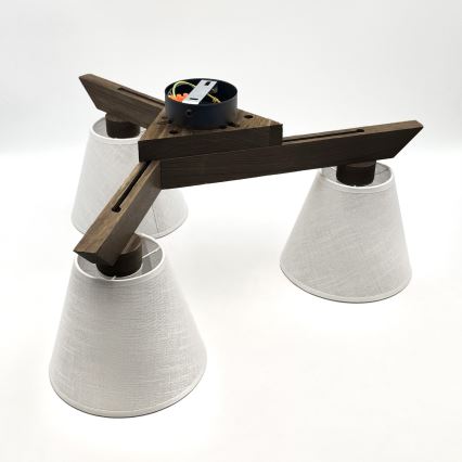 Brilagi - LED Pinta kattovalaisin ANTHONY 3xE14/40W/230V tammi-pähkinä/valkoinen