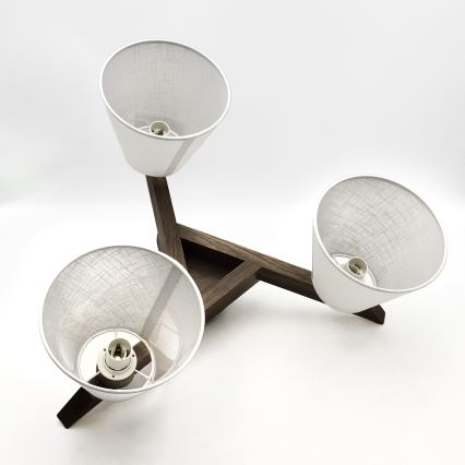 Brilagi - LED Pinta kattovalaisin ANTHONY 3xE14/40W/230V tammi-pähkinä/valkoinen