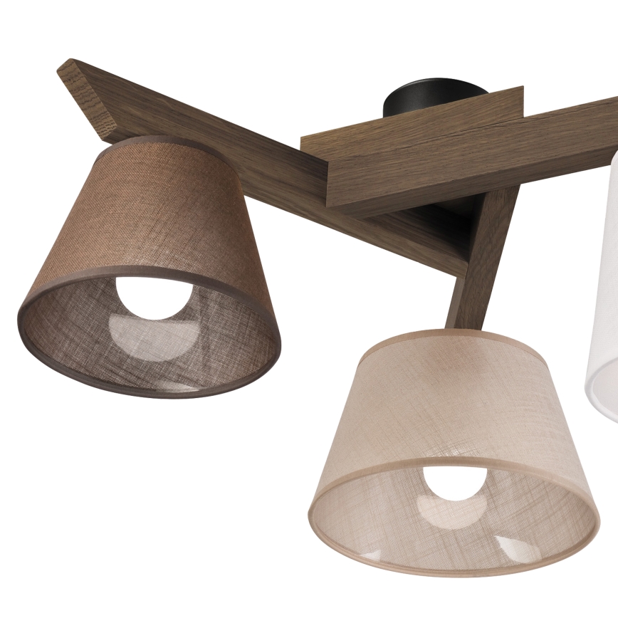 Brilagi - LED Pintakiinnitteinen kattovalaisin ANTHONY 3xE14/40W/230V tammi-pähkinä