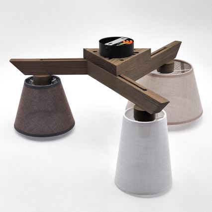 Brilagi - LED Pintakiinnitteinen kattovalaisin ANTHONY 3xE14/40W/230V tammi-pähkinä