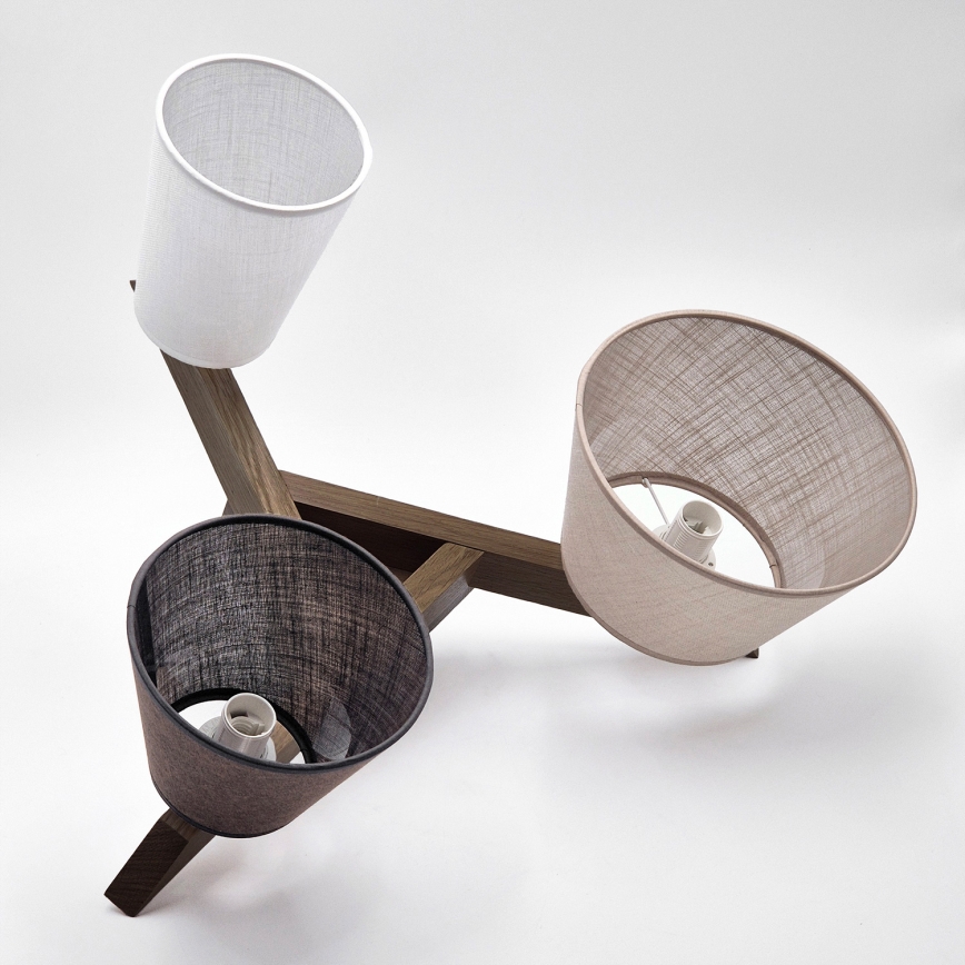 Brilagi - LED Pintakiinnitteinen kattovalaisin ANTHONY 3xE14/40W/230V tammi-pähkinä