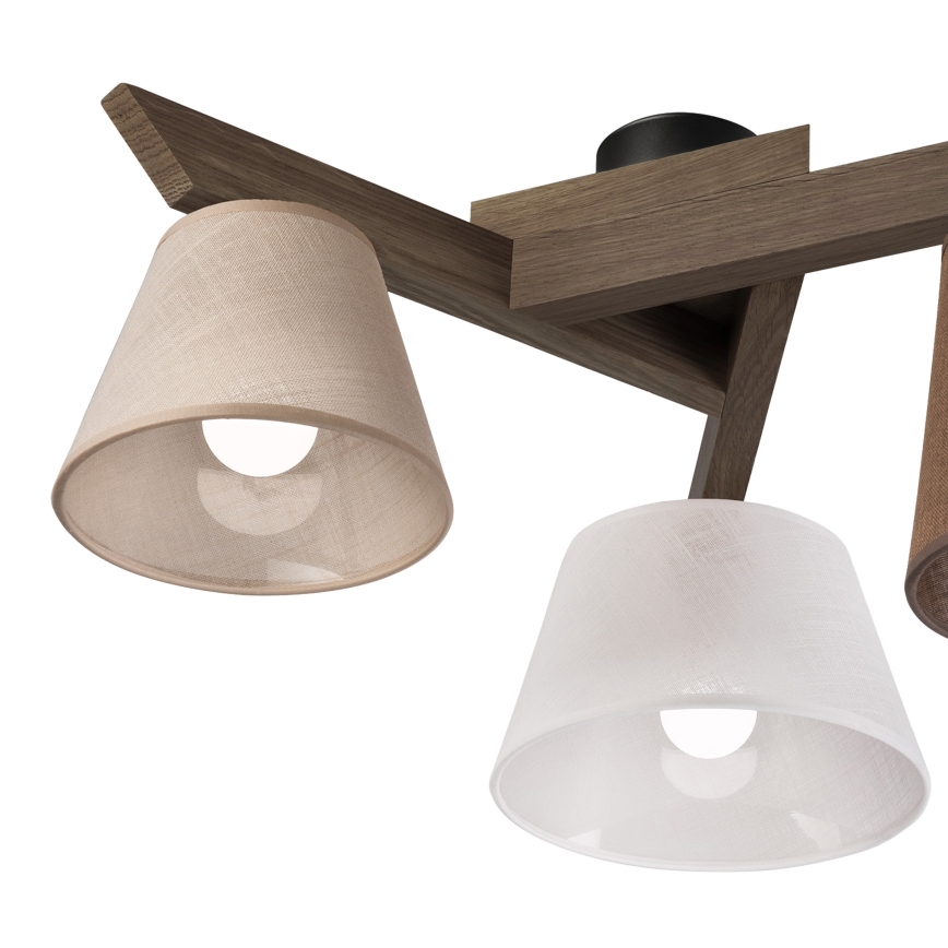 Brilagi - LED Pintakiinnitteinen kattovalaisin ANTHONY 3xE14/40W/230V tammi-pähkinä