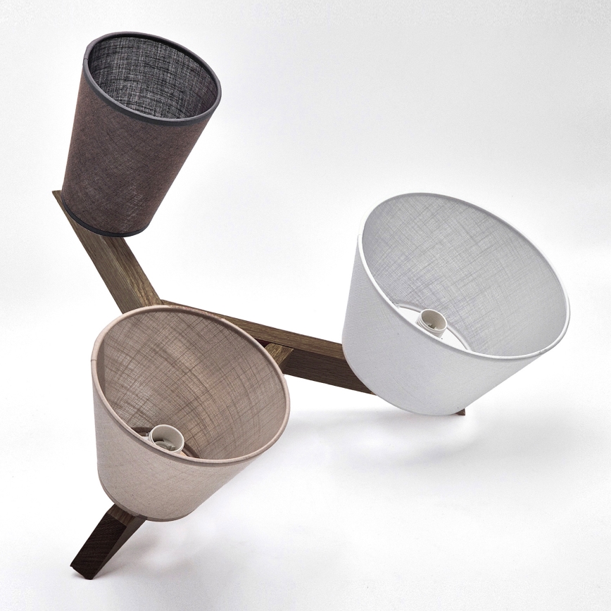 Brilagi - LED Pintakiinnitteinen kattovalaisin ANTHONY 3xE14/40W/230V tammi-pähkinä