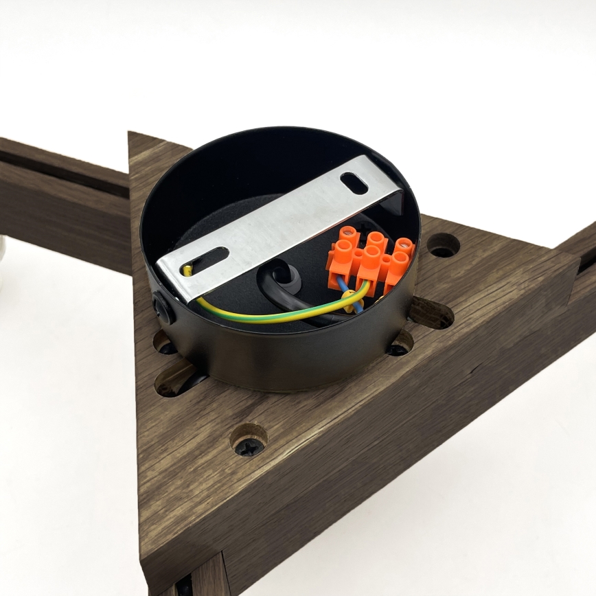 Brilagi - LED Pintakiinnitteinen kattovalaisin ANTHONY 3xE14/40W/230V tammi-pähkinä