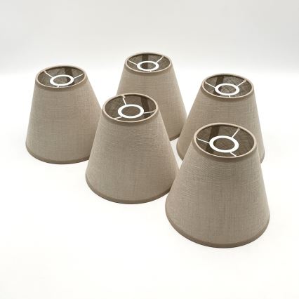 Brilagi - LED Pinta kattokruunu ANTHONY 5xE14/40W/230V tammi-pähkinä/beige